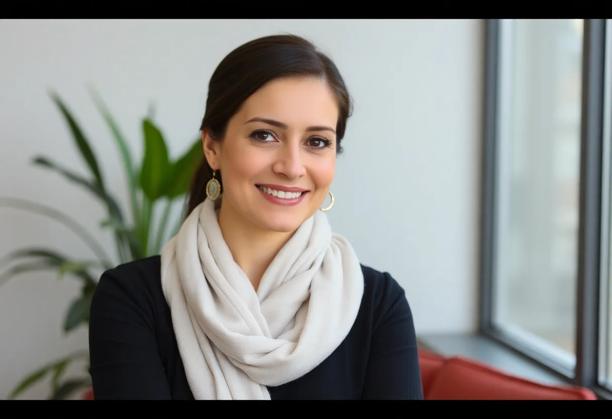 Portrait of Ayşe Yılmaz, co-founder of Hasat Köprüsü.